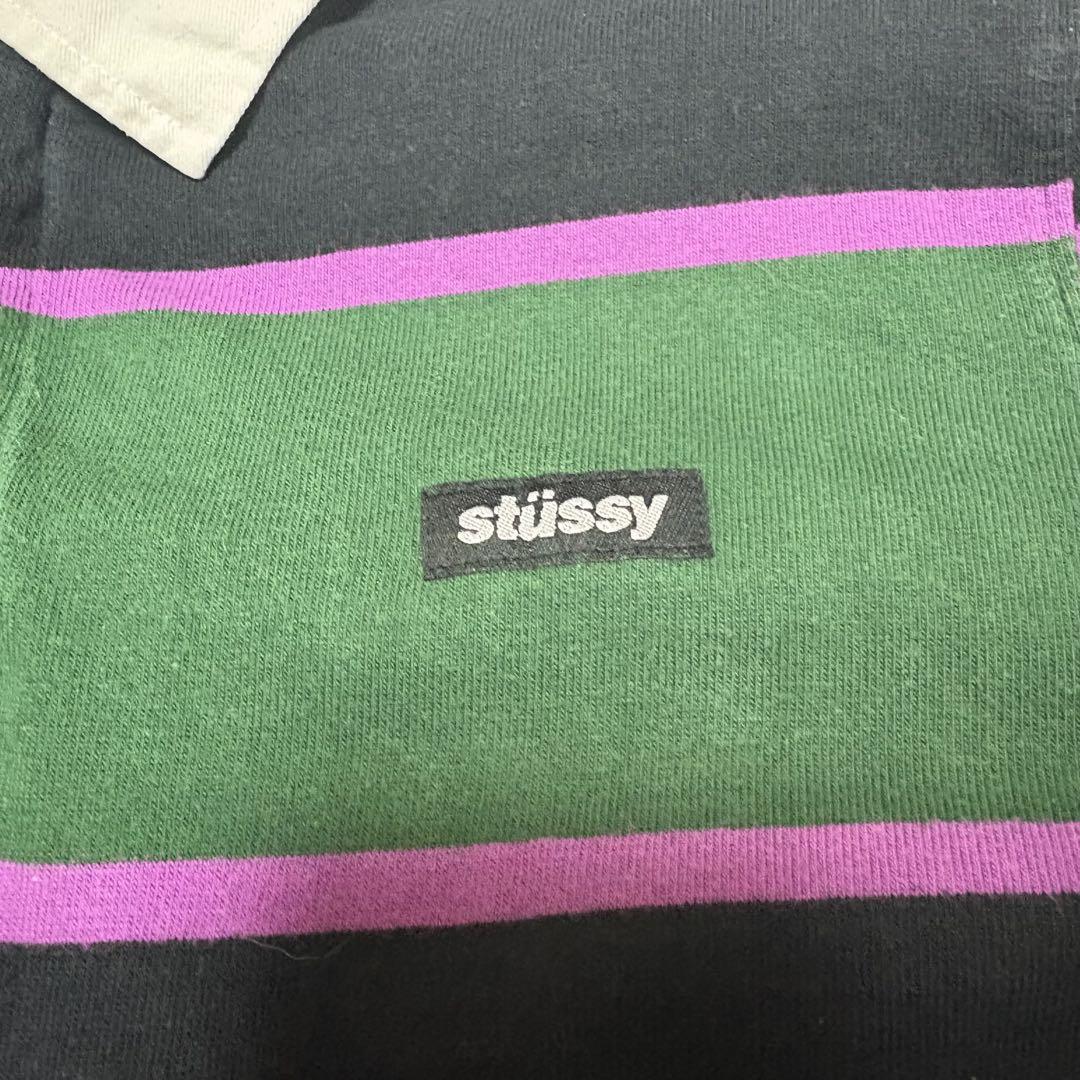 「即完売人気商品」 Stüssy ラグビー　ボーダー　 ラガーシャツ Sサイズ 即完売人気商品」 Stüssy ラグビー ボーダー ラガーシャツ S