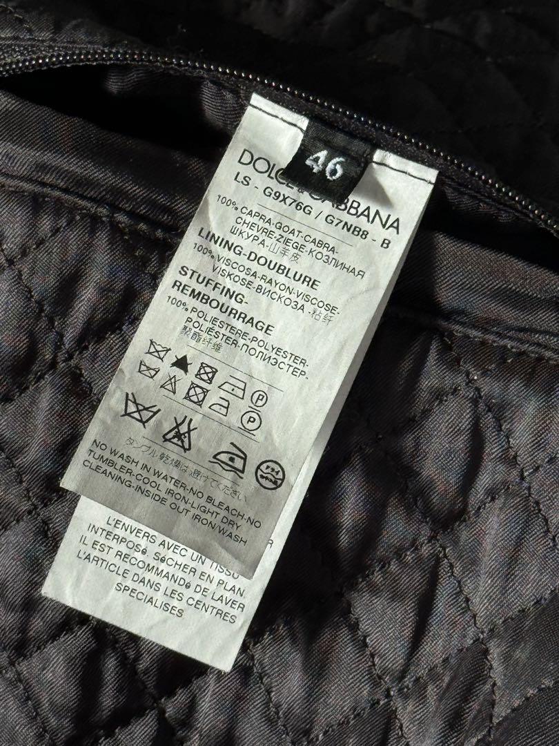 DOLCE & GABBANA レザージャケット 黒