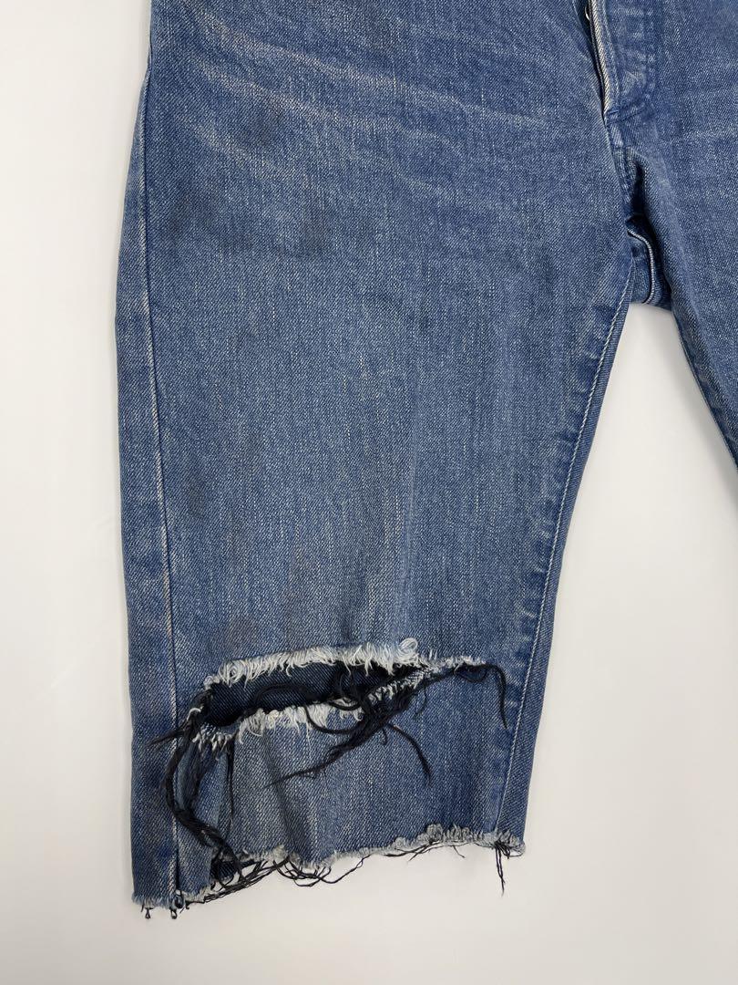 BALMAIN バルマン ハーフパンツ デニム ダメージ加工 美麗品