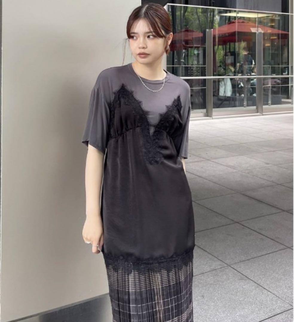 AMERI MEDI SATIN DOCKING TUNIC TEEブラック新品 - メルカリ