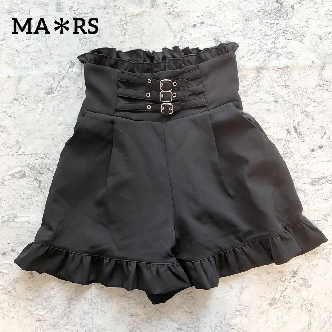 MARS　ショートパンツ　フリル　レース　リボン 地雷系・量産型 ❤️美品訳あり❤️マーズ MARS フリルハイウエストショート