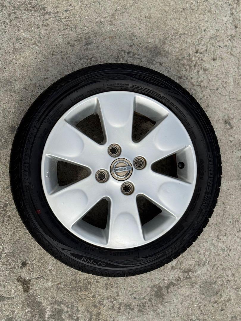 165/55R14 4スポークシルバータイヤホイールセット