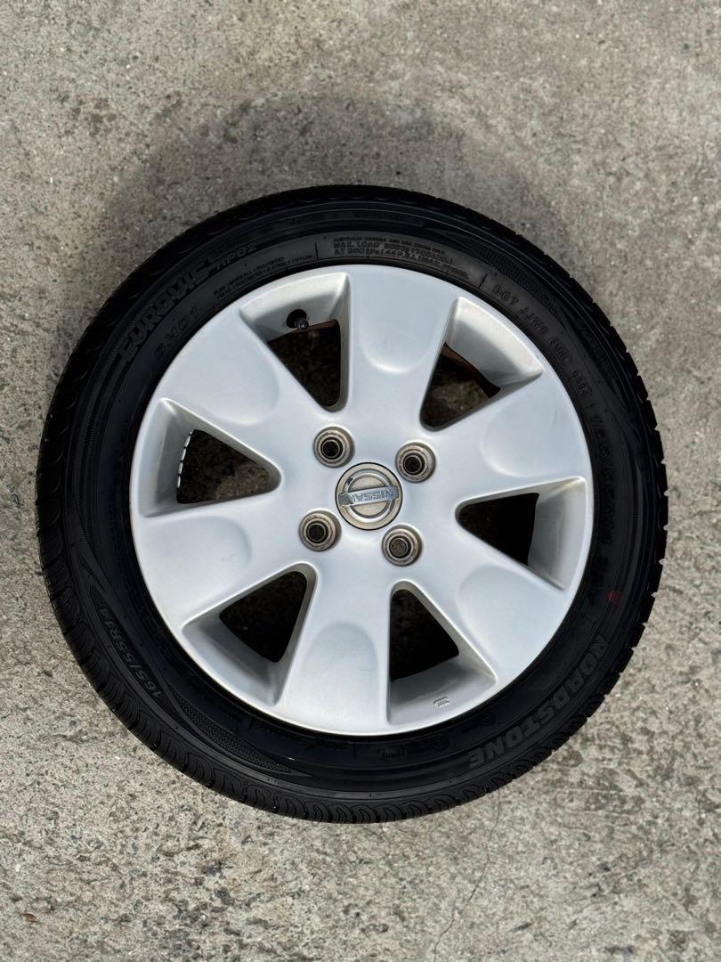 165/55R14 4スポークシルバータイヤホイールセット