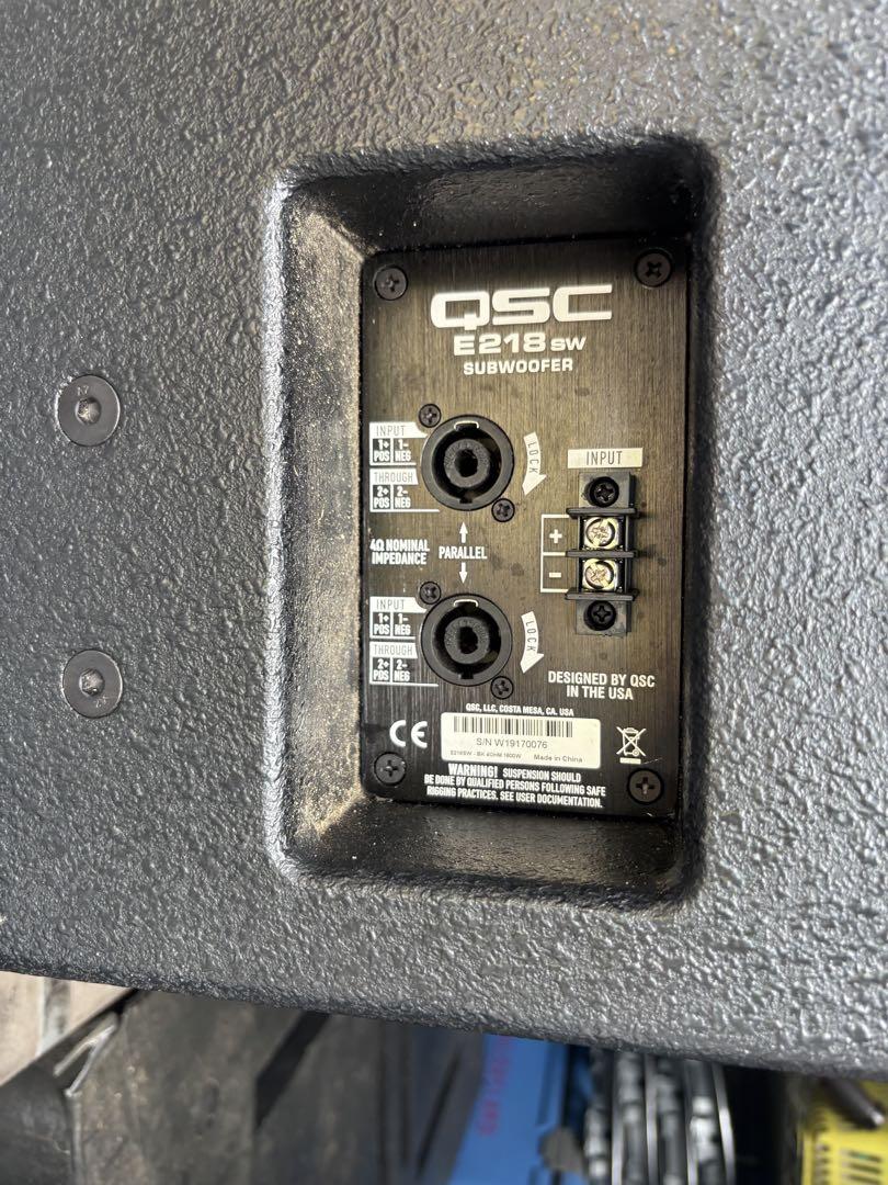 QSC 18インチ ダブルウーハー E218SW 2本セット　引き取りok 希少 QSC 18インチ ダブルウーハー E218SW 2本セット 引き取りok 希少