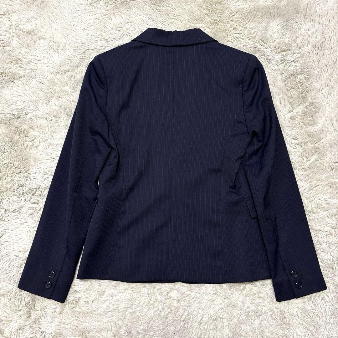 美品【ナチュラルビューティベーシック】ネイビー　ストライプ　パンツスーツ　M S 新品 通販ファッション - 美品✨ナチュラルビューティー