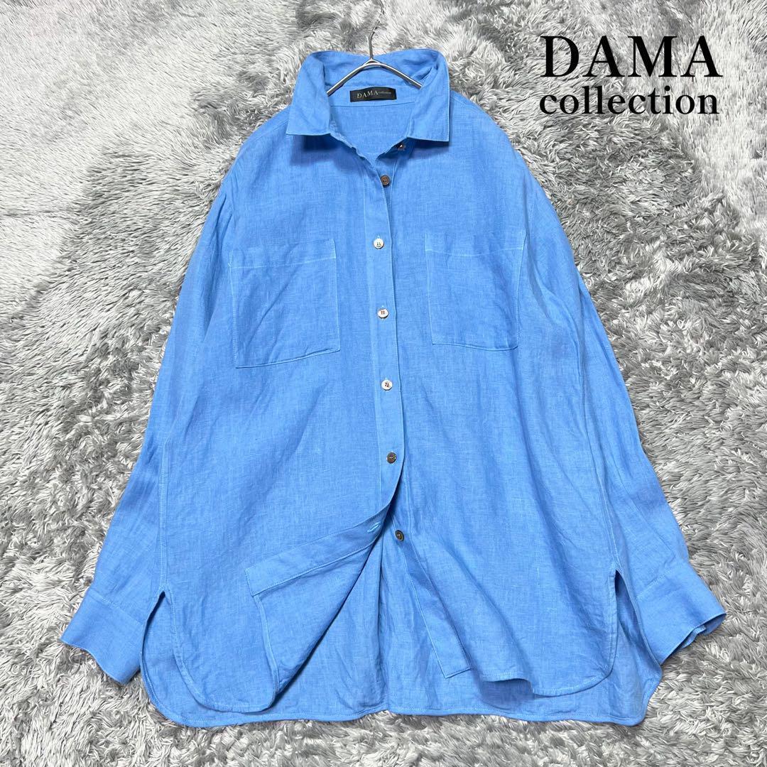 ダーマコレクション　リネン　オーバーサイズシャツ　９号　M相当　着用感のない美品
