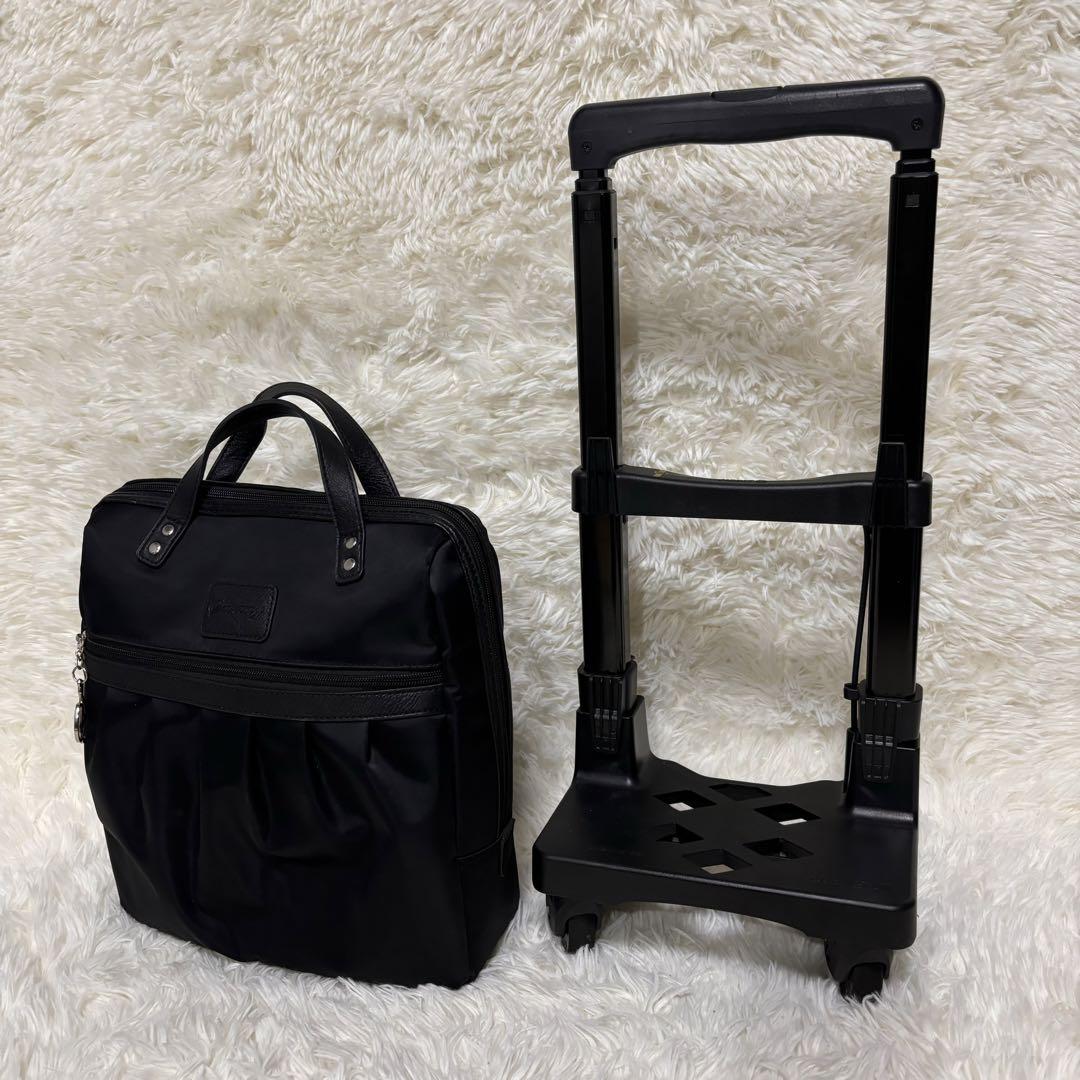 スワニー　キャリーバッグ　クレーぺ　黒　ストッパー機能
