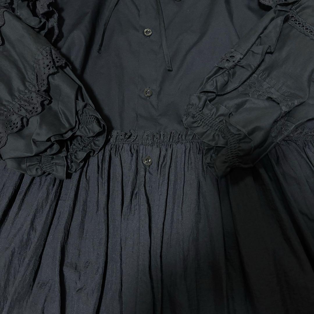 美品⭐︎トリト　BEAMS BOY ワッフル5分丈ドレス　黒