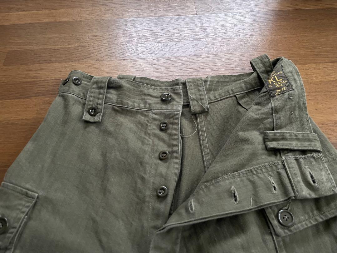 オランダ軍　ヘリンボーン　カーゴパンツ　70s