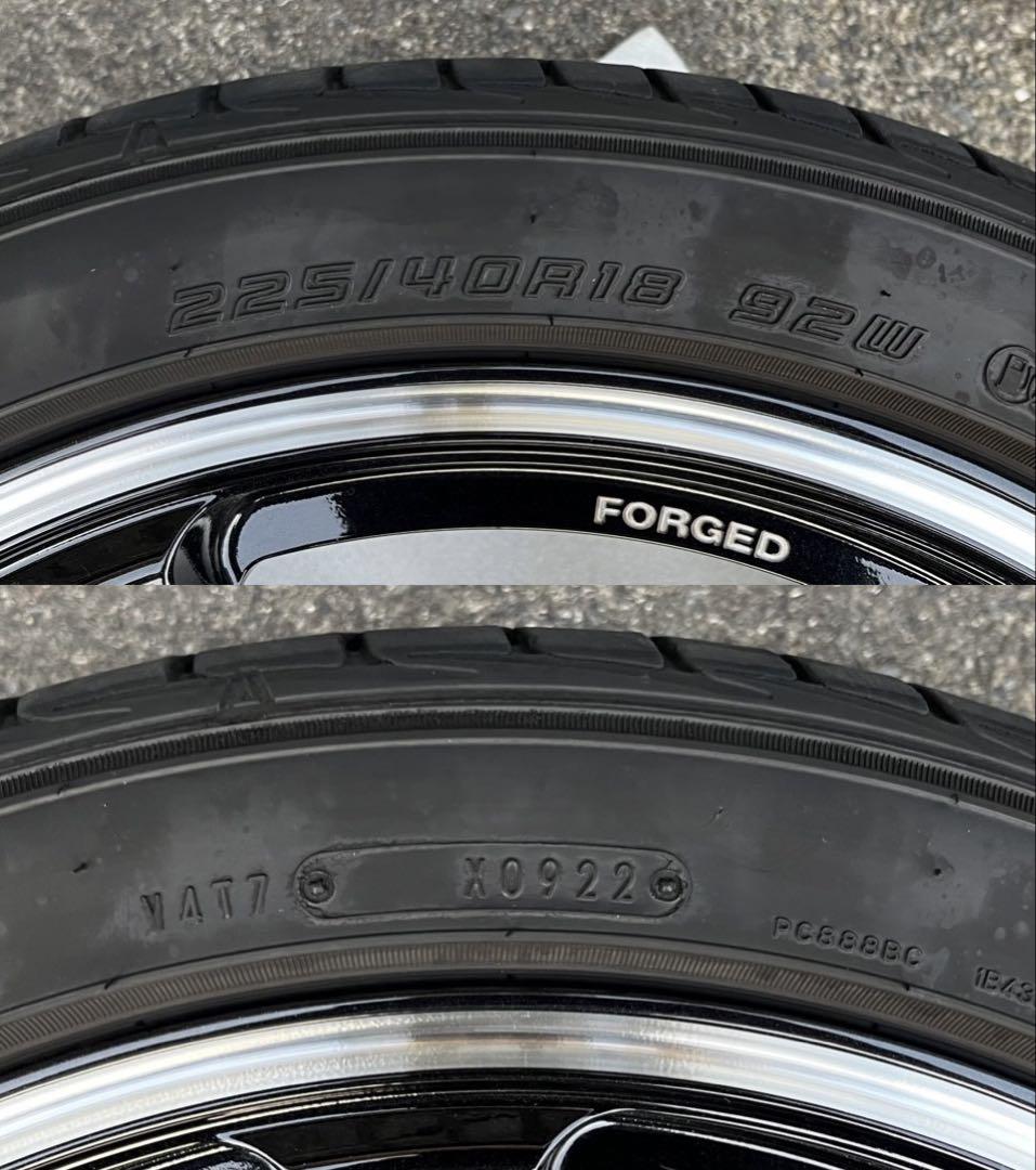 【送料込み】TWS EXlete 405S 18インチ 鍛造 タイヤ付4本セット