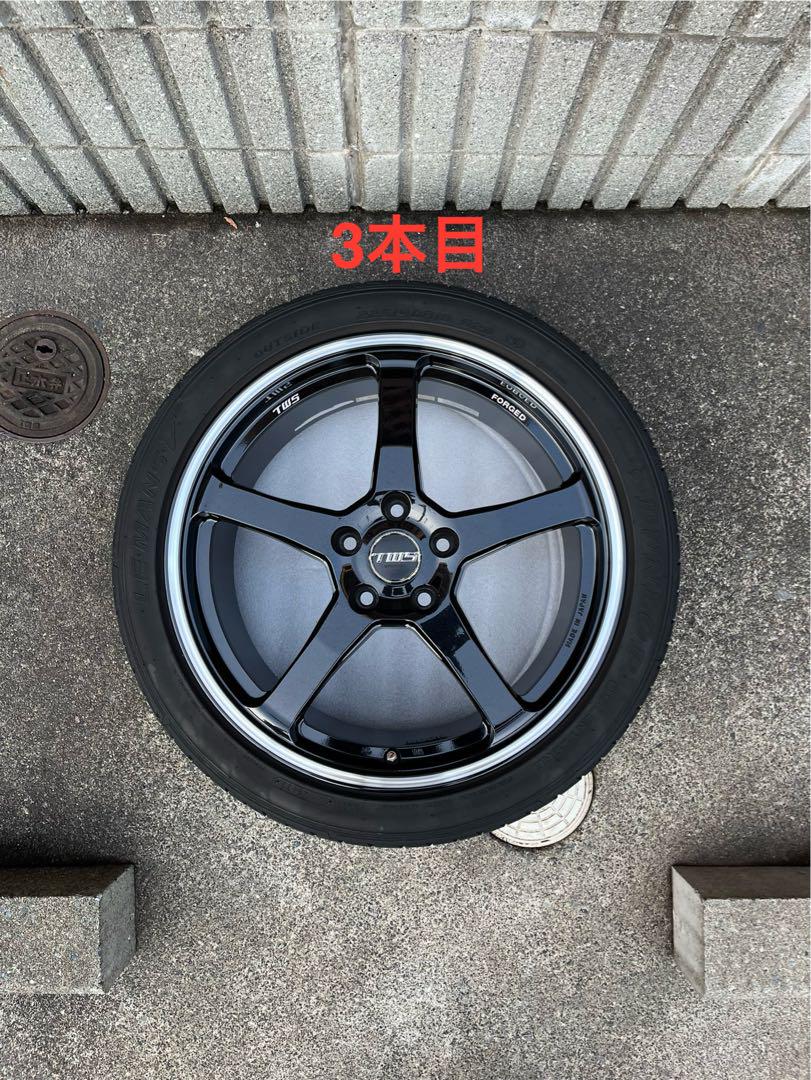 【送料込み】TWS EXlete 405S 18インチ 鍛造 タイヤ付4本セット