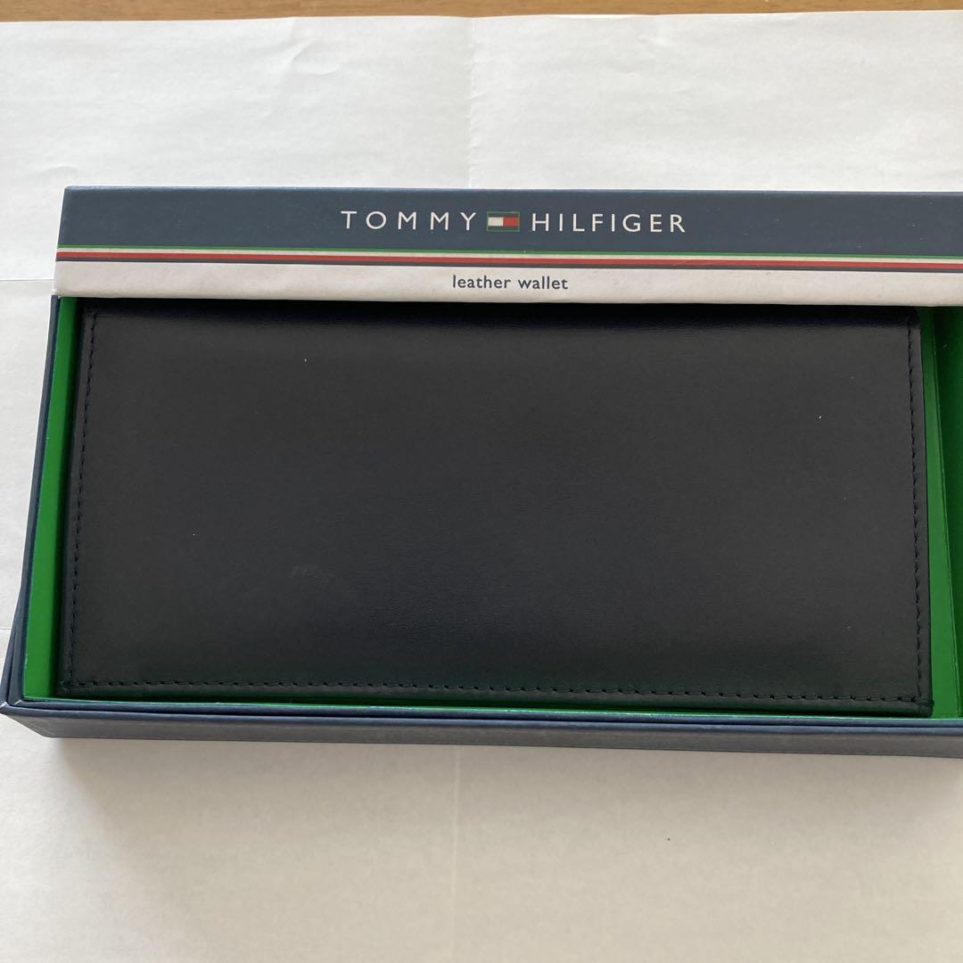 TOMMY HILFIGER レザー財布 ネイビー