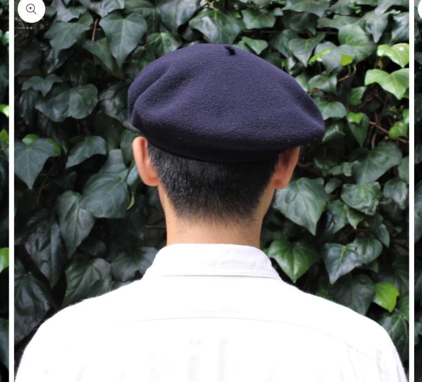 【試着のみ】LAULHERE AUTHENTIQUE　ベレー帽　ネイビー
