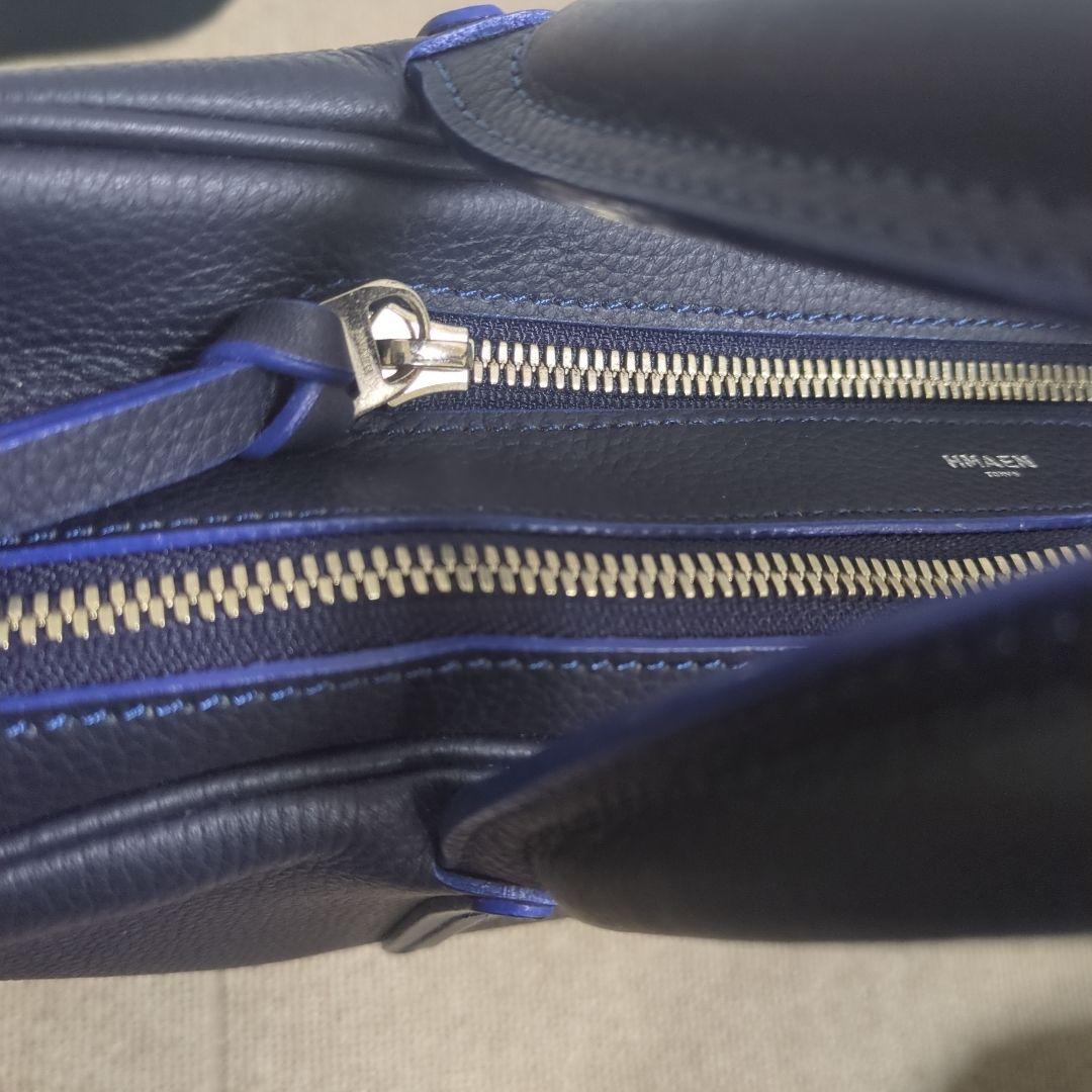 超美品☆藤巻百貨店HMAEN ビジネスバッグ 2way ネイビー A4収納