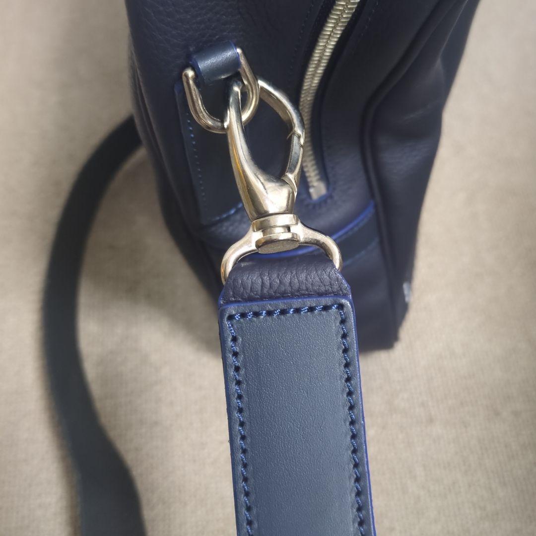 超美品☆藤巻百貨店HMAEN ビジネスバッグ 2way ネイビー A4収納