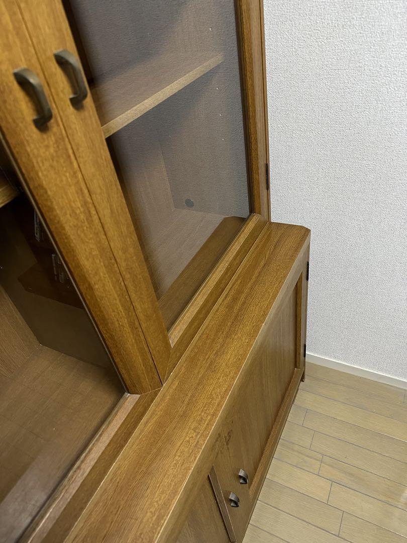 木製本棚 ガラス扉