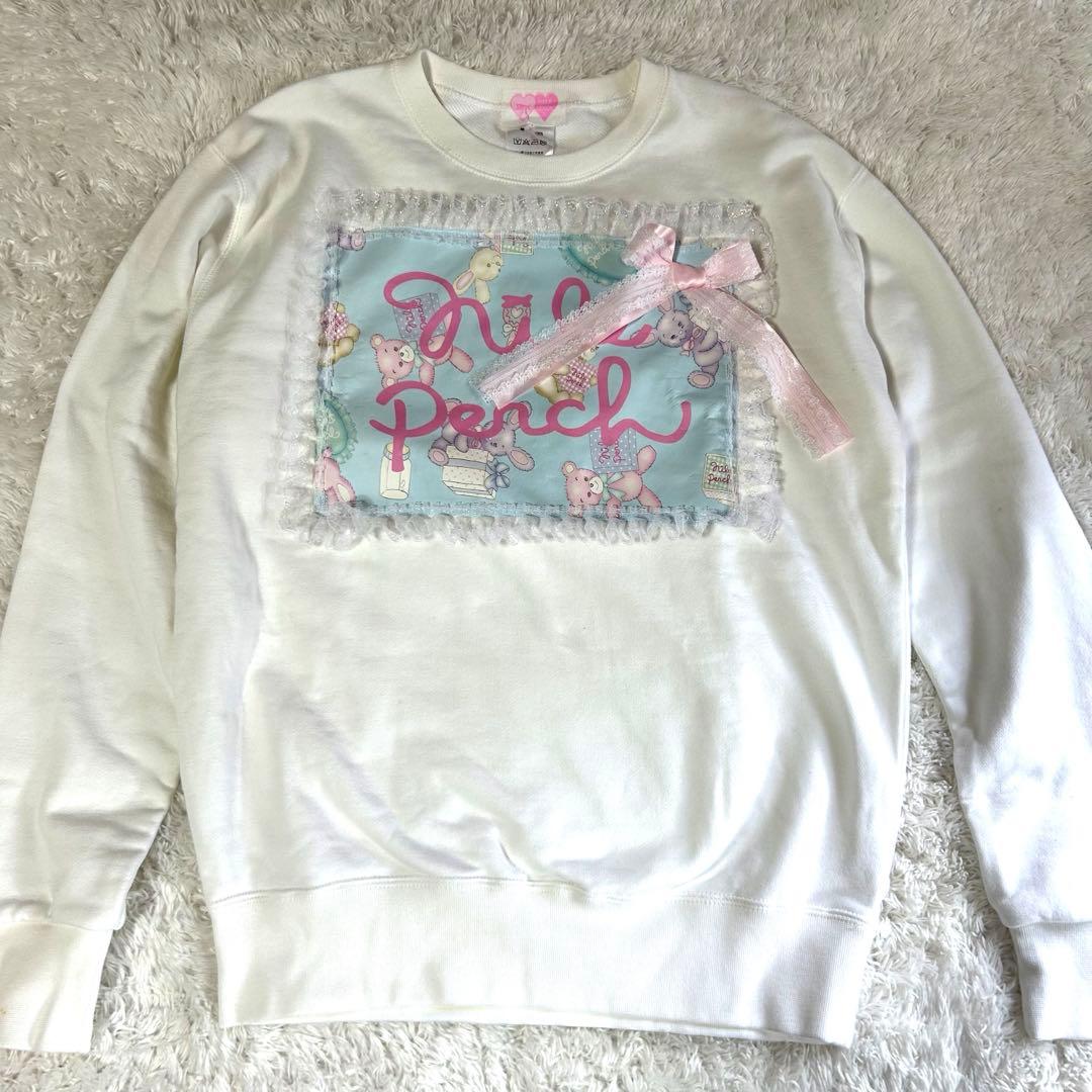 ナイルパーチ　トレーナー　リボン　フリル　うさぎ　くま　プリント