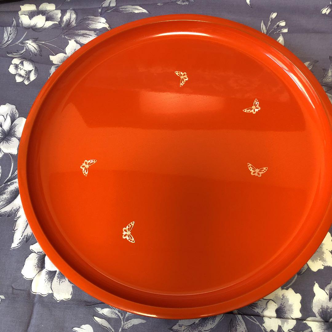 琉球塗朱丸盆
