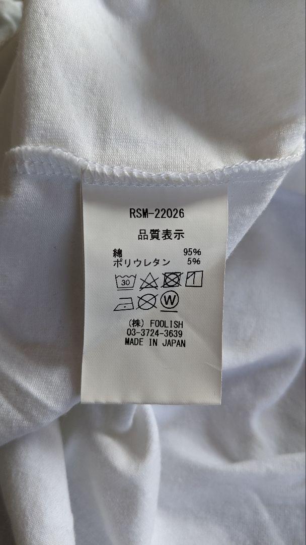 ラフアンドスウェル メンズ 半袖 シャツ 白 サイズＬ ROUGH&SWELL ラフアンドスウェル 襟付 半袖Tシャツ ホワイト系