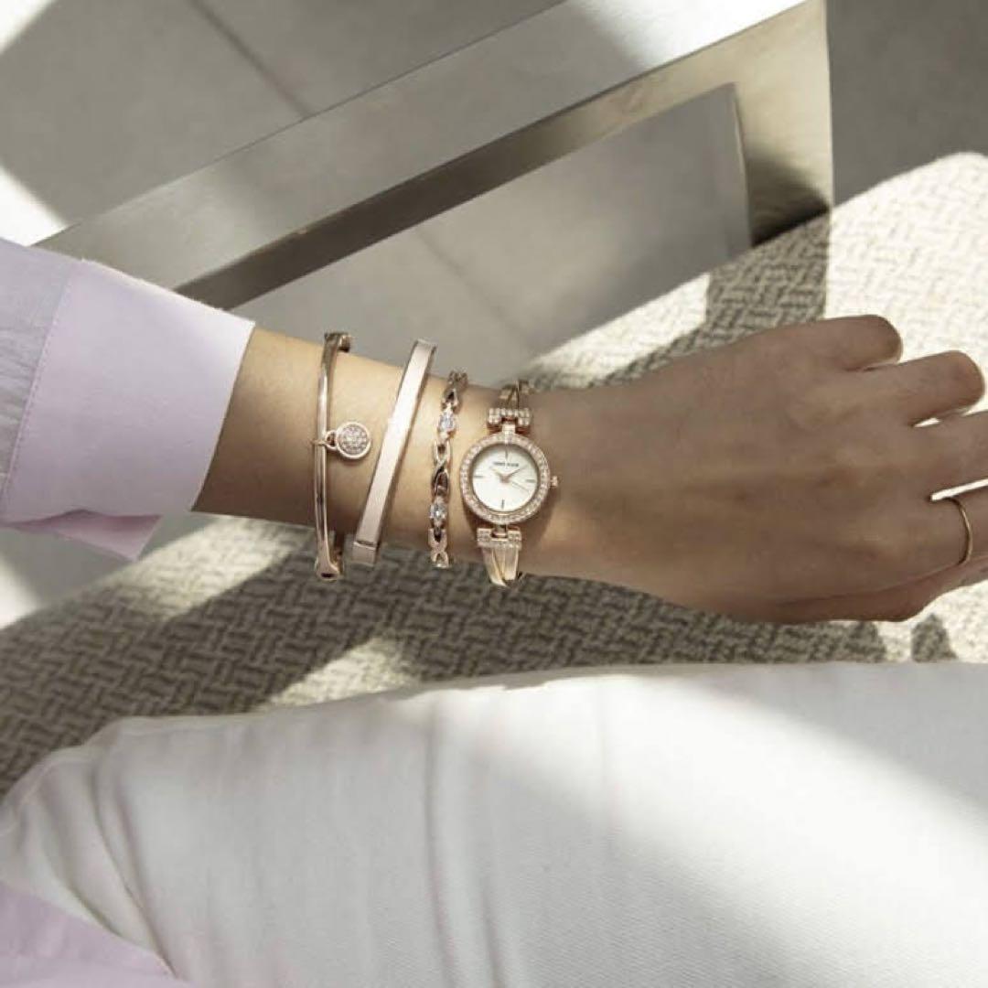 人気品【ANNE KLEIN】アンクライン 腕時計 ブレスレット ピンク