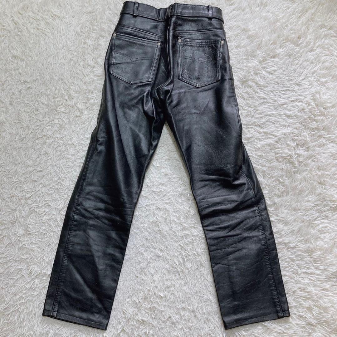 ⭐ショット⭐レザーパンツ ライダース バイク ブラック スラックス