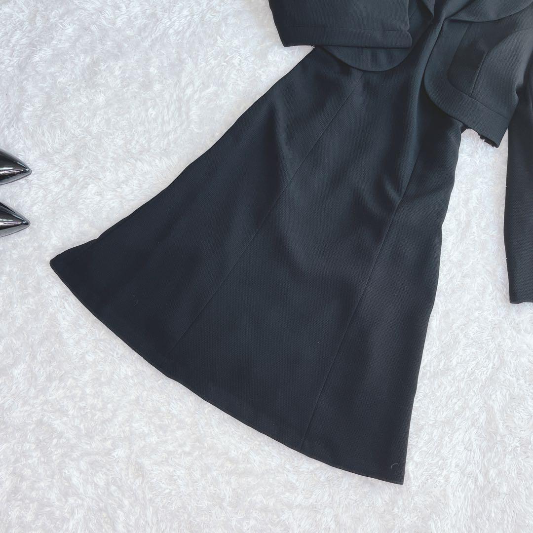 極美品✨パーソンズ ブラックフォーマル ワンピース セットアップ ストレッチ