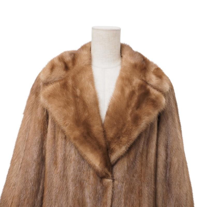 ミンク MINK リバーシブル ファーコート M相当 着丈:約109cm