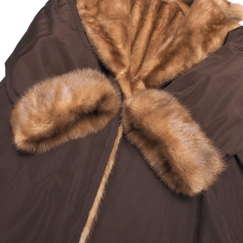 ミンク MINK リバーシブル ファーコート M相当 着丈:約109cm