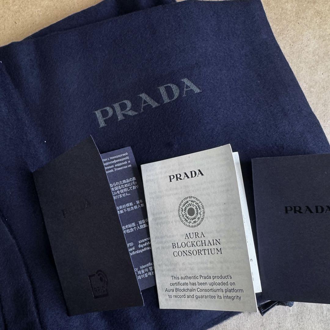 新品 PRADA プラダ ブラッシュドレザー サンダル 黒ブラック 26.5cm