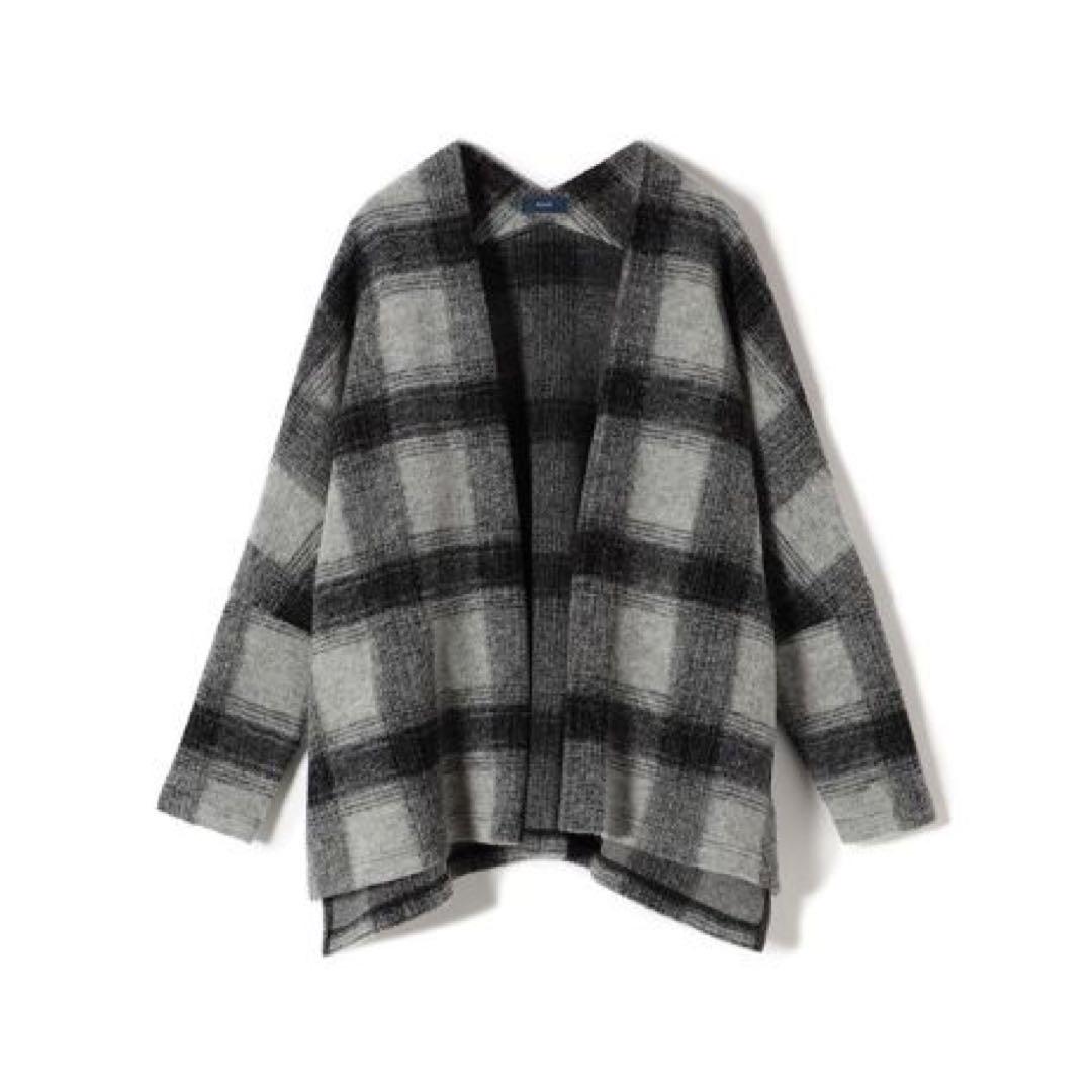 ★美品◆シップス◆ 〈手洗い可能〉イタリアン チェック ショート 羽織り 手洗い可能〉イタリアン チェック ショート 羽織り