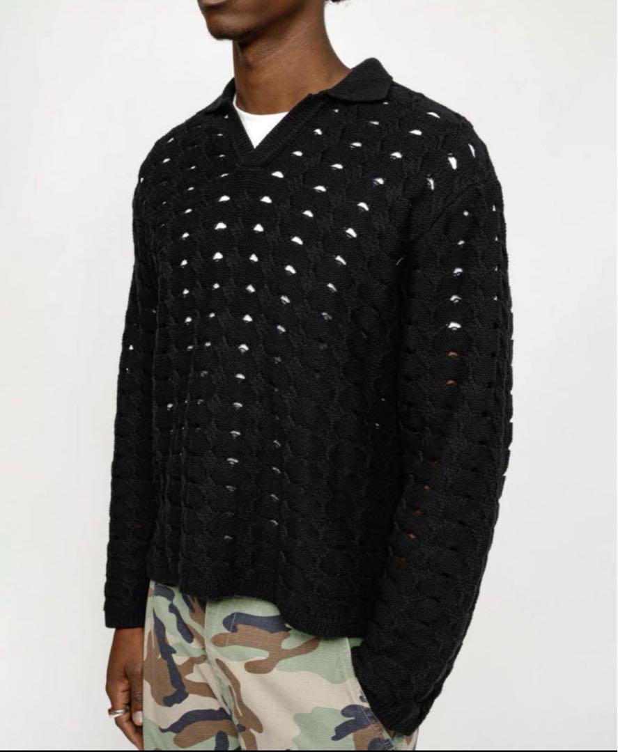 【お気にいる】 stussy open sweater knit トップス