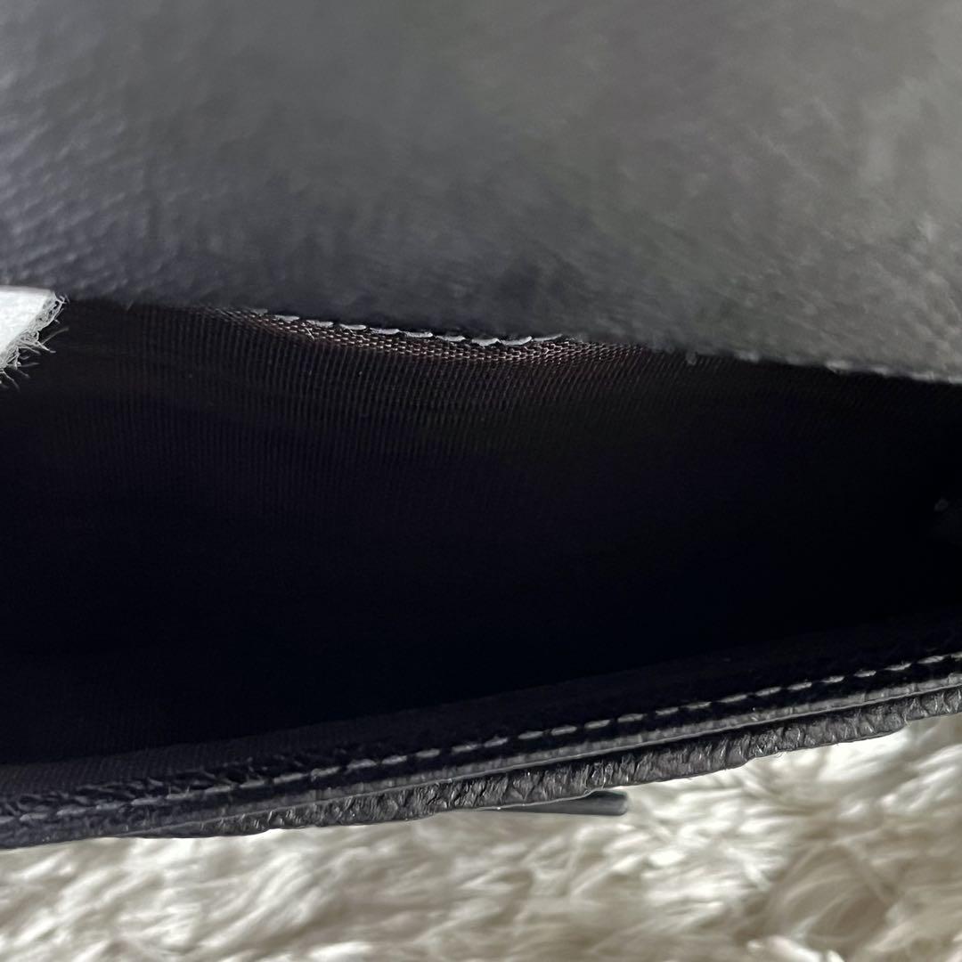 ブルガリ 長財布 サークルロゴ シルバー金具 折り財布 レザー 黒 エンジ
