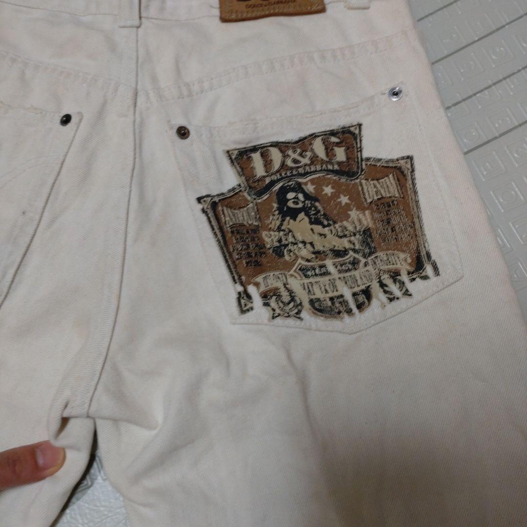 DOLCE＆GABBAN　ホワイトジーンズ　ホワイトパンツ　ドルガバ