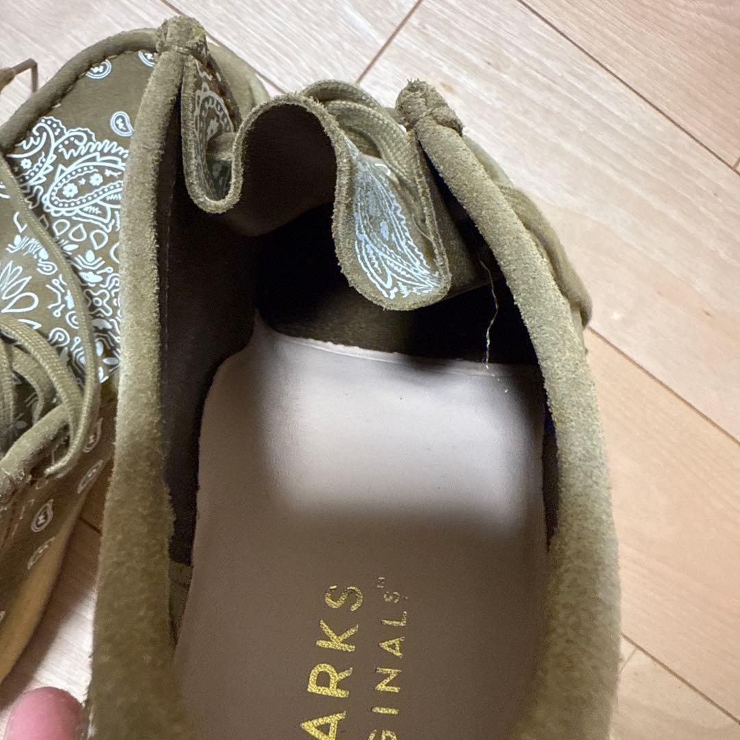 【美品】CLARKS WALLABEE ワラビー ペイズリーUK9 箱付き