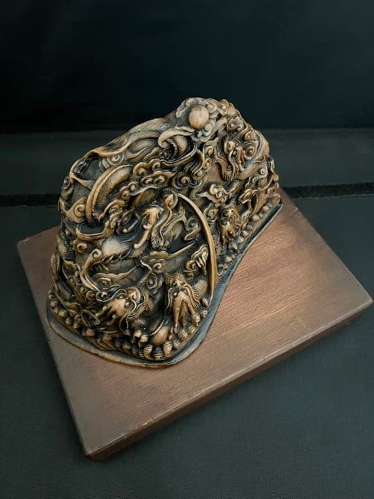 最大95%オフ! 石材彫 龍 彫刻 置物 台座 魔除 風水 開運 金運 骨董