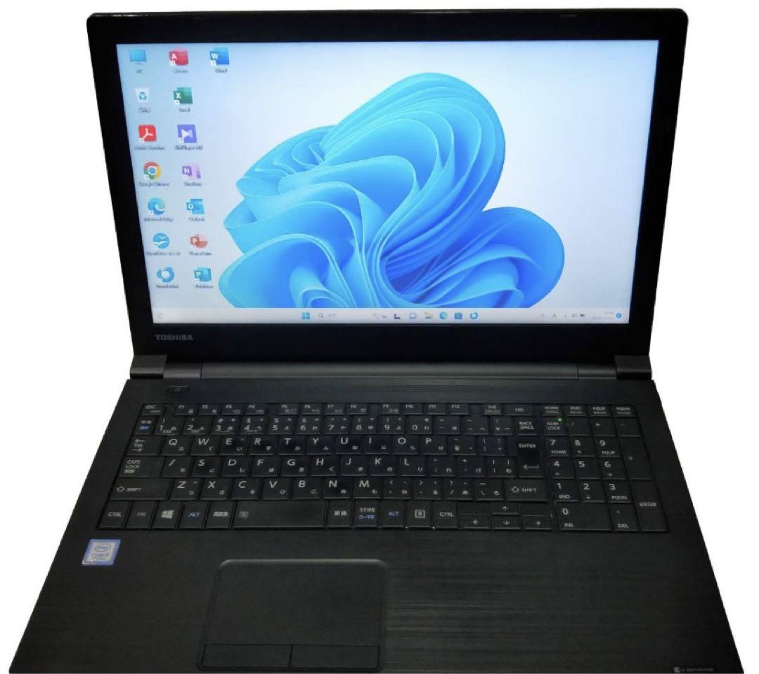すぐ使えるノートパソコンメモリ8G Windows11オフィス付きTOSHIBA