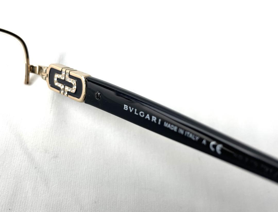 正規品 BVLGARI メガネ ゴールドカラー ブラック イタリア製 A275