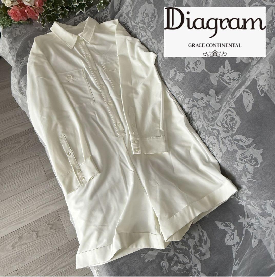 新品 Diagram ダイアグラム シャツ サロペット 39,600円 ホワイト