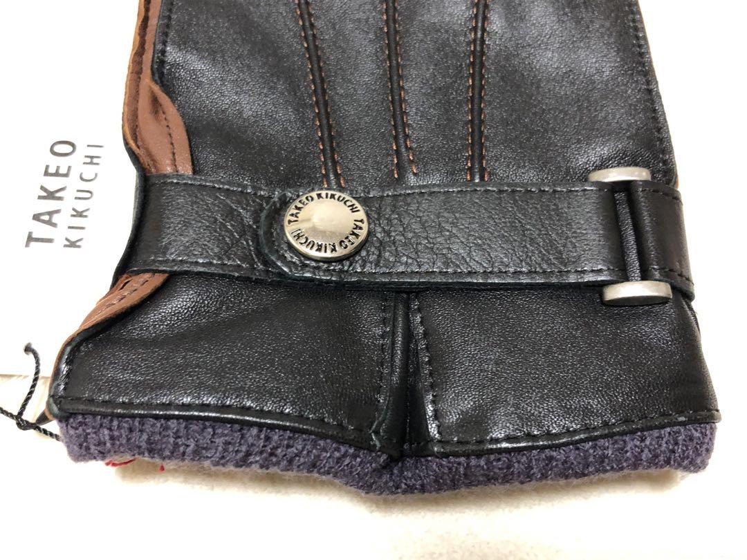 102新品TAKEOKI KIKUCHIタケオキクチ羊革レザーメンズベルト付手袋