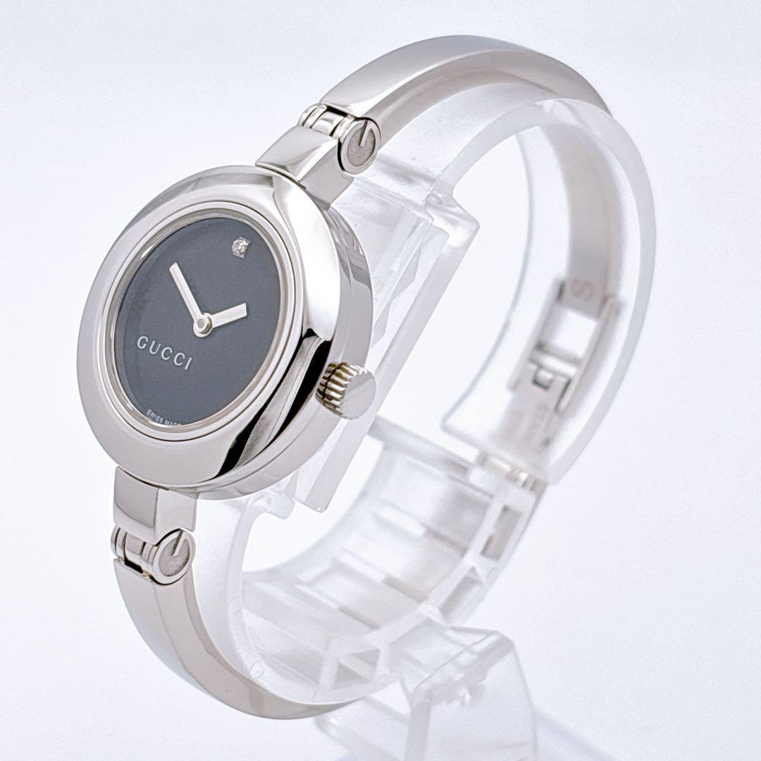 【美品・電池新品・箱】GUCCI 105 フローラ ブラック ダイヤ ラウンド 【美品・電池新品・箱】GUCCI 105 フローラ ブラック ダイヤ ラウンド