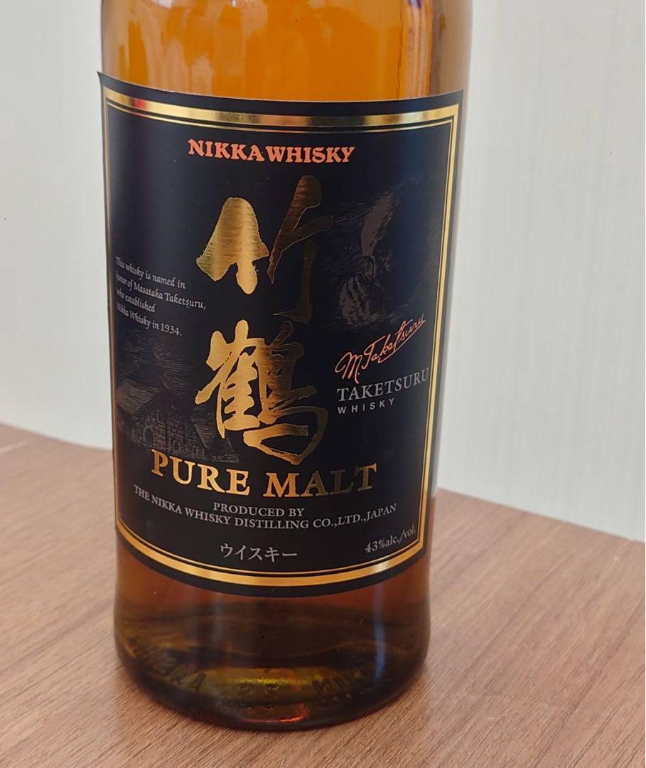 新品未開封　ニッカ竹鶴ピュアモルト ウィスキー黒ラベル 700ml43%