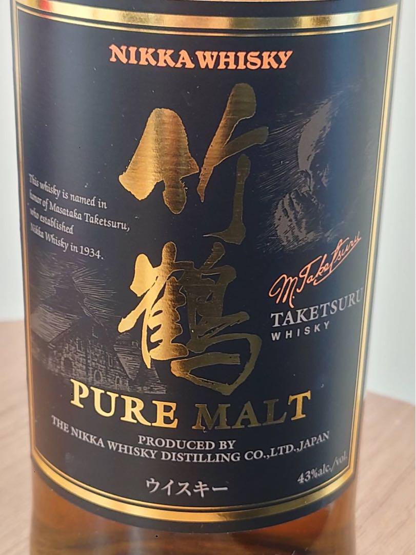 新品未開封　ニッカ竹鶴ピュアモルト ウィスキー黒ラベル 700ml43%