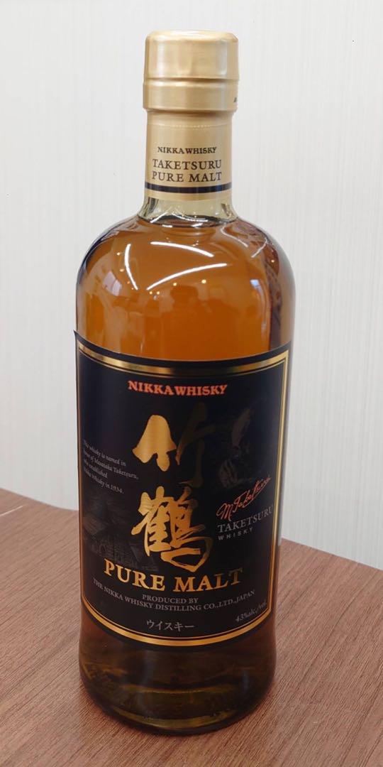 新品未開封　ニッカ竹鶴ピュアモルト ウィスキー黒ラベル 700ml43%