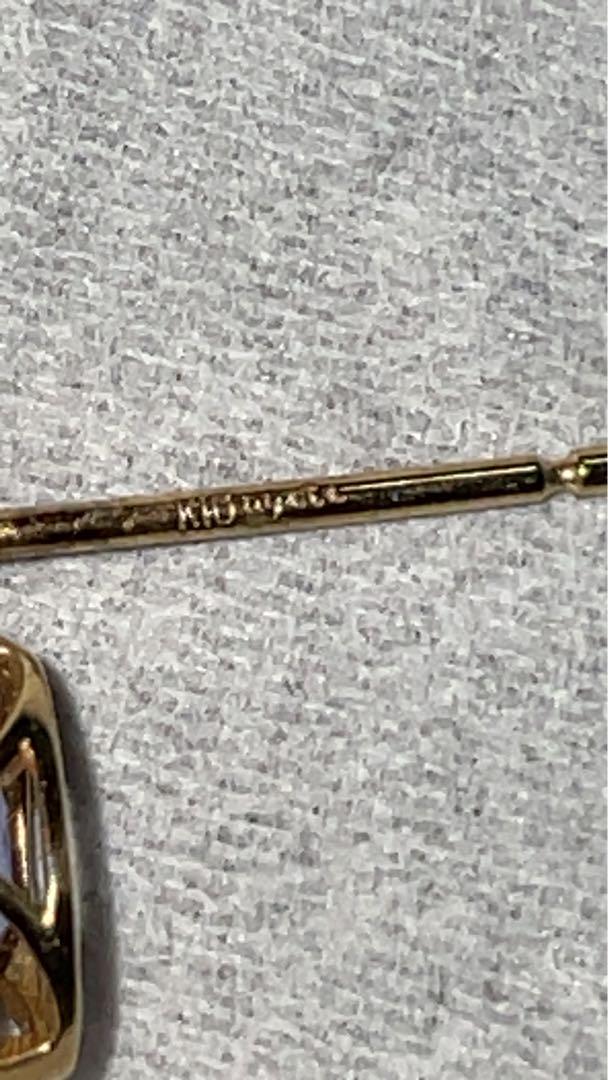 アガットk10ピアス　クォーツ