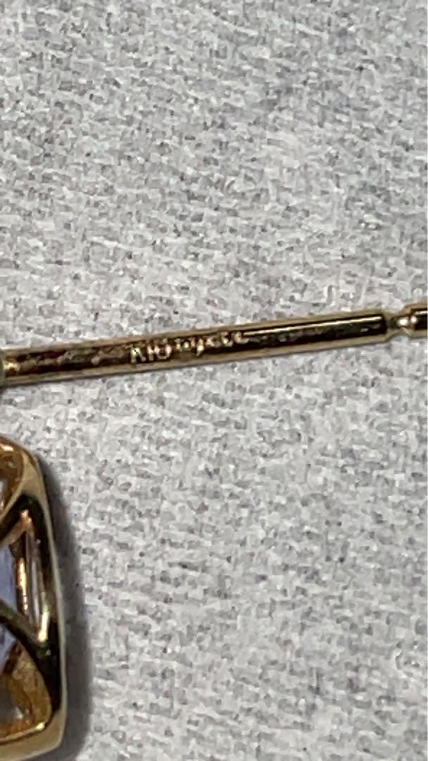 アガットk10ピアス　クォーツ
