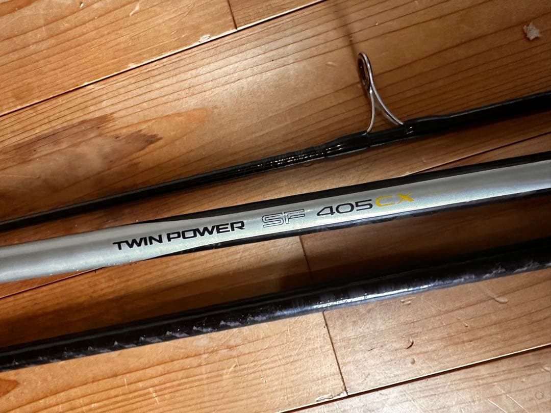 シマノ TWIN POWER SF 405CX 投げ竿 穂先ガイド外れあり シマノ TWIN POWER SF 405CX 投げ竿 穂先ガイド外れあり シマノ
