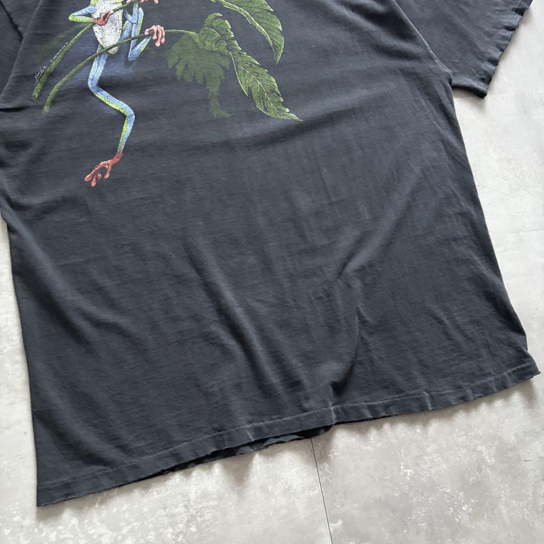90s - vintage アニマル tシャツ 蛙 カエル USA製 ブラック