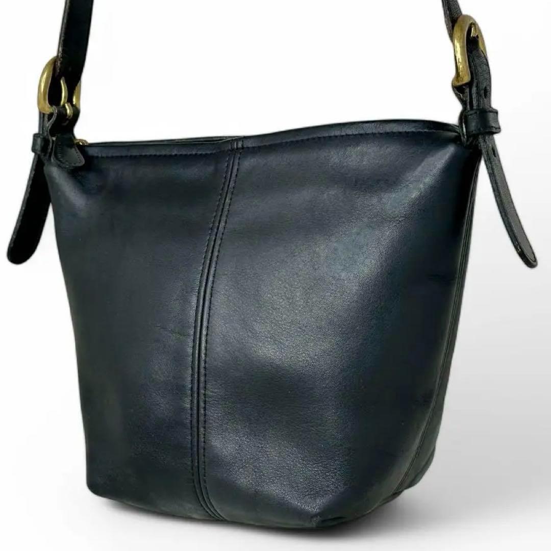【希少☆】コーチ　COACH オールドコーチ　ショルダーバッグ　ブラック　レザー