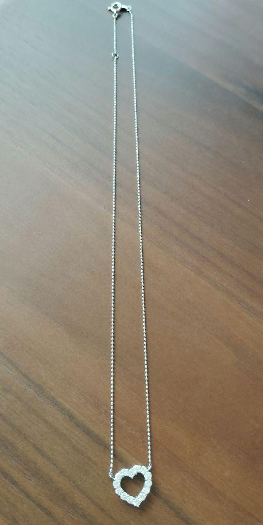 0.5ct ダイヤモンド オープンハートネックレス Pt900