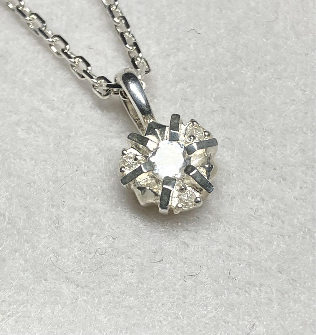 美品 ダイヤモンド（0.08ct）SV925 ネックレス（agete） 4,550円